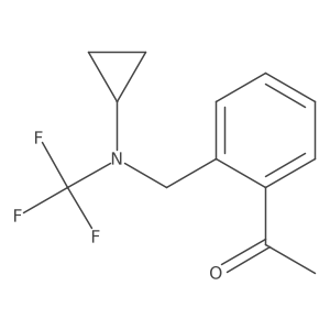 1-(2-((Cyclopropyl(trifluoromethyl)amino)methyl)phenyl)ethanone Structure