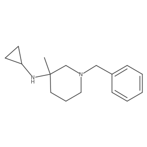 1-benzyl-N-cyclopropyl-3-methylpiperidin-3-amine Structure
