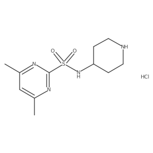 4,6-dimethyl-N-(piperidin-4-yl)pyrimidine-2-sulfonamide hydrochloride Structure