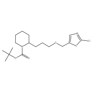 tert-Butyl 2-(3-((2-chlorothiazol-5-yl)methoxy)propyl)piperidine-1-carboxylate Structure
