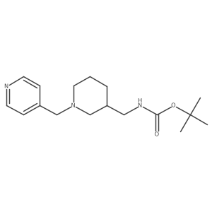 Tert-butyl ((1-(pyridin-4-ylmethyl)piperidin-3-yl)methyl)carbamate结构式