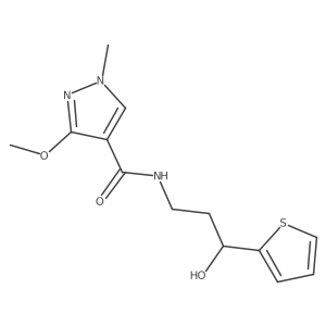 N-(3-hydroxy-3-(thiophen-2-yl)propyl)-3-methoxy-1-methyl-1H-pyrazole-4-carboxamide Structure