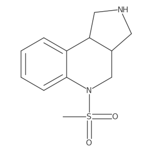 (3aS,9bR)-5-methylsulfonyl-1,2,3,3a,4,9b-hexahydropyrrolo[3,4-c]quinoline结构式