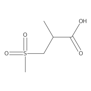 3-Methanesulfonyl-2-methylpropanoic acid Structure