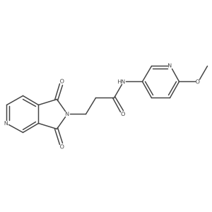 3-(1,3-dioxo-1,3-dihydro-2H-pyrrolo[3,4-c]pyridin-2-yl)-N-(6-methoxypyridin-3-yl)propanamide结构式