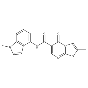 2-methyl-N-(1-methyl-1H-indol-4-yl)-5-oxo-5H-[1,3]thiazolo[3,2-a]pyrimidine-6-carboxamide Structure