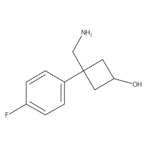 3-(Aminomethyl)-3-(4-fluorophenyl)cyclobutan-1-ol Structure