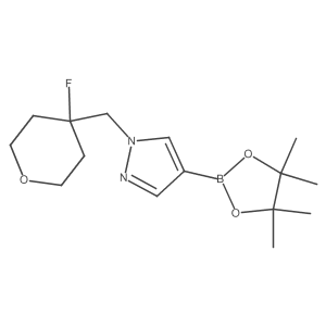 1-[(4-fluorooxan-4-yl)methyl]-4-(4,4,5,5-tetramethyl-1,3,2-dioxaborolan-2-yl)-1H-pyrazole结构式