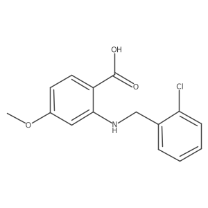 Benzoic acid, 2-[[(2-chlorophenyl)methyl]amino]-4-methoxy- Structure