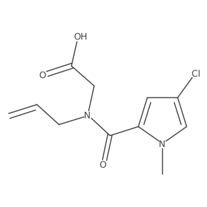 N-Allyl-N-(4-chloro-1-methyl-1H-pyrrole-2-carbonyl)glycine结构式