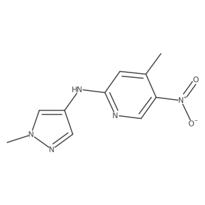 4-methyl-N-(1-methyl-1H-pyrazol-4-yl)-5-nitro-2-Pyridinamine结构式