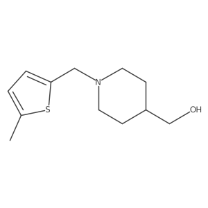 (1-((5-Methylthiophen-2-yl)methyl)piperidin-4-yl)methanol Structure