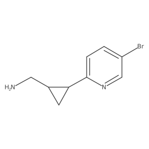 [2-(5-Bromopyridin-2-yl)cyclopropyl]methanamine结构式