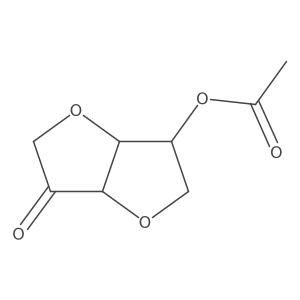 (3S,3AR,6aS)-6-oxohexahydrofuro[3,2-b]furan-3-yl acetate Structure