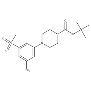 tert-Butyl 4-(3-amino-5-(methylsulfonyl)phenyl)piperazine-1-carboxylate Structure