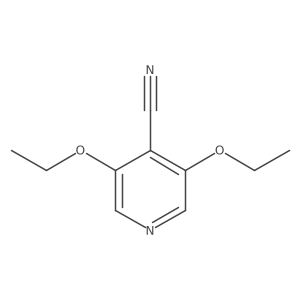 3,5-Diethoxy-4-pyridinecarbonitrile结构式