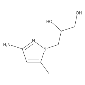 3-(3-amino-5-methyl-1H-pyrazol-1-yl)propane-1,2-diol Structure