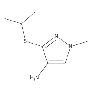 3-(Isopropylthio)-1-methyl-1H-pyrazol-4-amine Structure