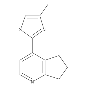 6,7-Dihydro-4-(4-methyl-2-thiazolyl)-5H-cyclopenta[b]pyridine结构式