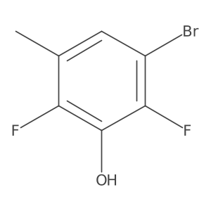 3-Bromo-2,6-difluoro-5-methylphenol结构式
