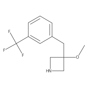 3-Methoxy-3-{[3-(trifluoromethyl)phenyl]methyl}azetidine Structure