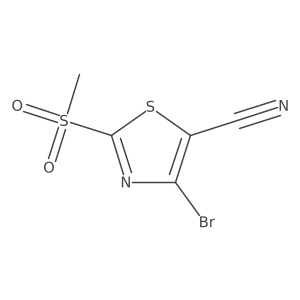 4-Bromo-2-methanesulfonyl-1,3-thiazole-5-carbonitrile结构式