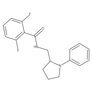 2,6-Difluoro-N-[(1-phenylpyrrolidin-2-yl)methyl]benzamide Structure