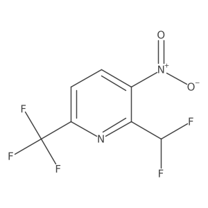 2-(Difluoromethyl)-3-nitro-6-(trifluoromethyl)pyridine结构式