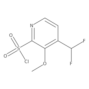 4-(Difluoromethyl)-3-methoxypyridine-2-sulfonyl chloride结构式