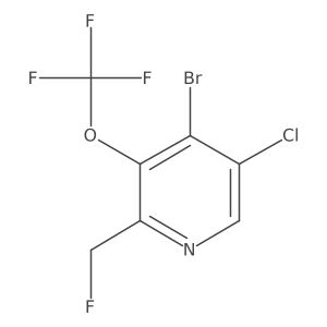 4-Bromo-5-chloro-2-(fluoromethyl)-3-(trifluoromethoxy)pyridine结构式