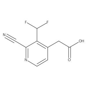 2-(2-Cyano-3-(difluoromethyl)pyridin-4-yl)acetic acid结构式
