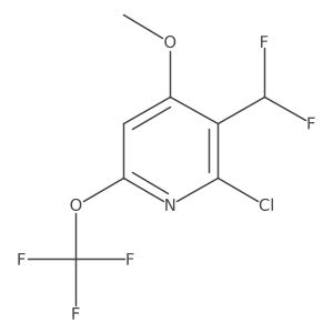 2-Chloro-3-(difluoromethyl)-4-methoxy-6-(trifluoromethoxy)pyridine结构式