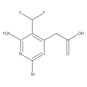 2-(2-Amino-6-bromo-3-(difluoromethyl)pyridin-4-yl)acetic acid结构式