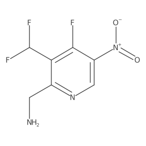 2-(Aminomethyl)-3-(difluoromethyl)-4-fluoro-5-nitropyridine Structure