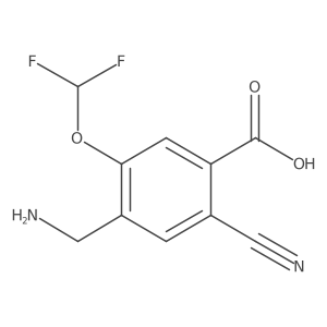 4-(Aminomethyl)-2-cyano-5-(difluoromethoxy)benzoic acid Structure