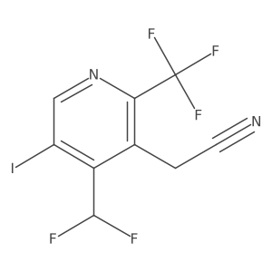 2-(4-(Difluoromethyl)-5-iodo-2-(trifluoromethyl)pyridin-3-yl)acetonitrile结构式