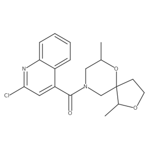 9-(2-Chloroquinoline-4-carbonyl)-1,7-dimethyl-2,6-dioxa-9-azaspiro[4.5]decane结构式