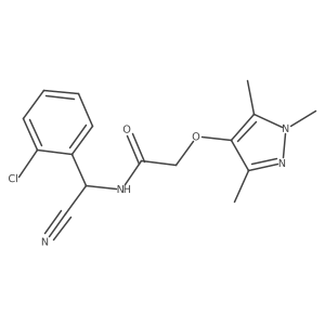 N-[(2-Chlorophenyl)-cyanomethyl]-2-(1,3,5-trimethylpyrazol-4-yl)oxyacetamide Structure