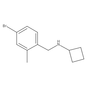 N-[(4-Bromo-2-methylphenyl)methyl]cyclobutanamine Structure