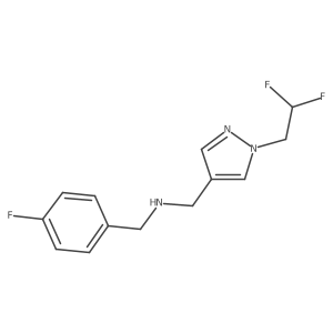 {[1-(2,2-difluoroethyl)-1H-pyrazol-4-yl]methyl}[(4-fluorophenyl)methyl]amine Structure
