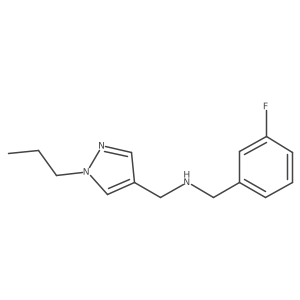 [(3-fluorophenyl)methyl][(1-propyl-1H-pyrazol-4-yl)methyl]amine Structure
