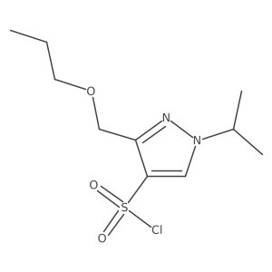 1-isopropyl-3-(propoxymethyl)-1H-pyrazole-4-sulfonyl chloride Structure
