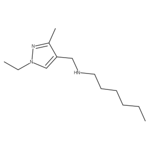 [(1-ethyl-3-methyl-1H-pyrazol-4-yl)methyl](hexyl)amine结构式