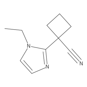 1-(1-ethyl-1H-imidazol-2-yl)cyclobutane-1-carbonitrile Structure
