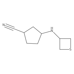 3-(Thietan-3-ylamino)cyclopentane-1-carbonitrile Structure