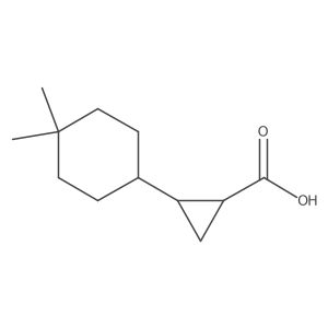 2-(4,4-Dimethylcyclohexyl)cyclopropane-1-carboxylic acid结构式