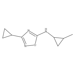 3-Cyclopropyl-N-(2-methylcyclopropyl)-1,2,4-oxadiazol-5-amine Structure