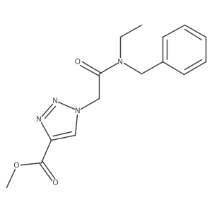 methyl 1-{[benzyl(ethyl)carbamoyl]methyl}-1H-1,2,3-triazole-4-carboxylate Structure