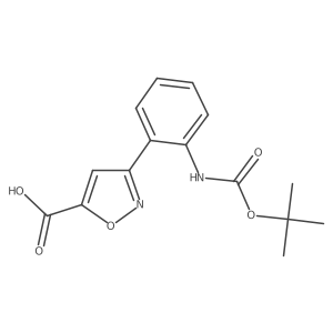 3-(2-{[(Tert-butoxy)carbonyl]amino}phenyl)-1,2-oxazole-5-carboxylic acid结构式