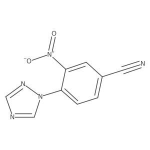 3-nitro-4-(1H-1,2,4-triazol-1-yl)benzonitrile结构式